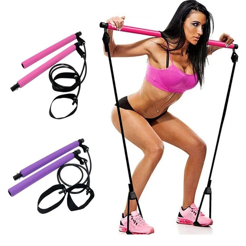 Multifunctional Elastic Pilates Bar - Wholesalus
