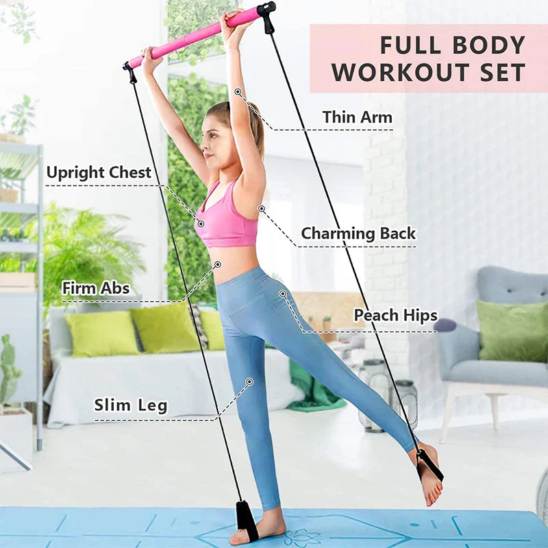 Multifunctional Elastic Pilates Bar - Wholesalus