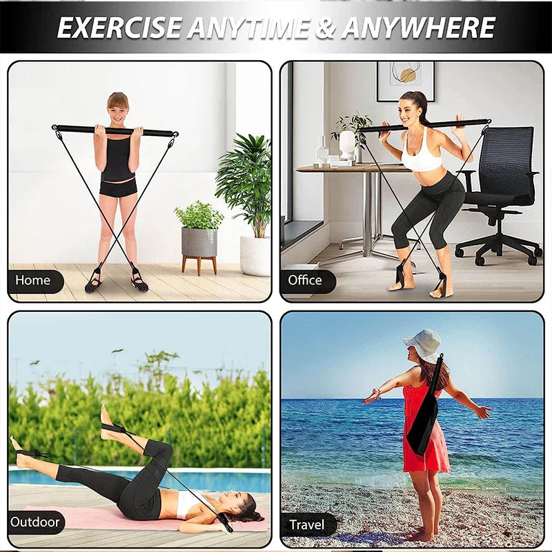 Multifunctional Elastic Pilates Bar - Wholesalus