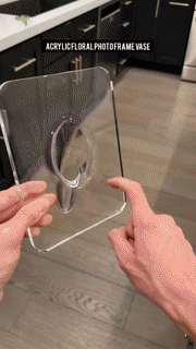 Acrylic Floral Photo Frame Vase - Wholesalus