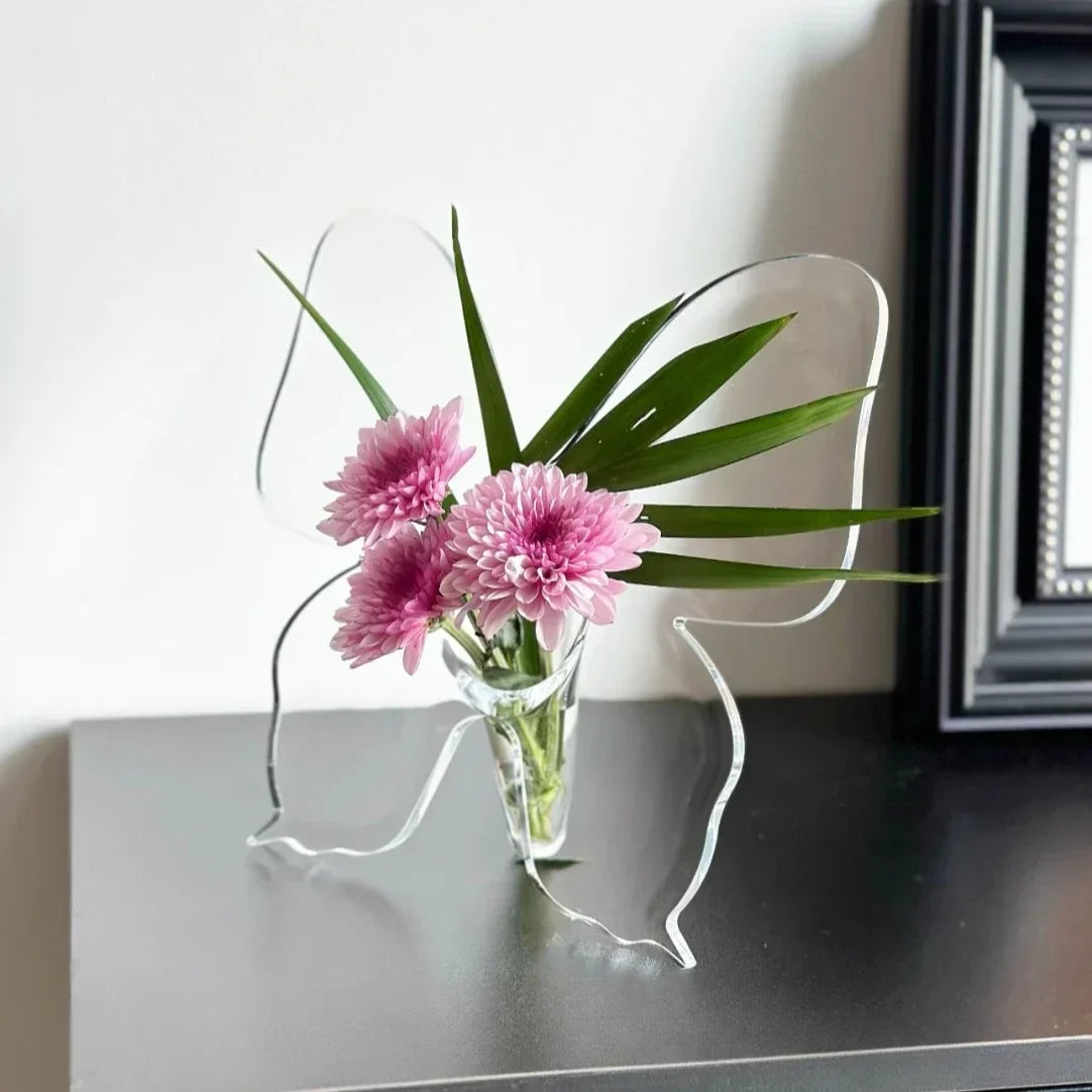 Acrylic Floral Photo Frame Vase - Wholesalus
