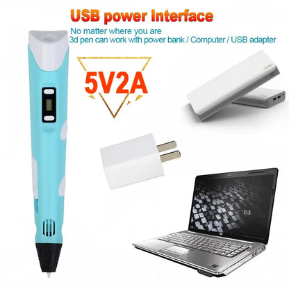 3D Drawing Printing Pen with LCD Screen - Wholesalus