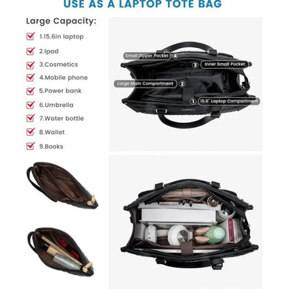 2-in-1 Laptop Bag with Insulated Lunch Compartment - Wholesalus