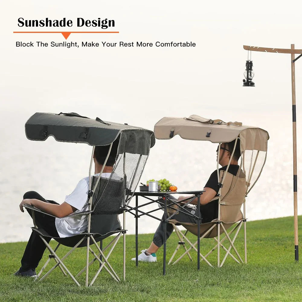 Portable Folding Chair With Canopy - Wholesalus