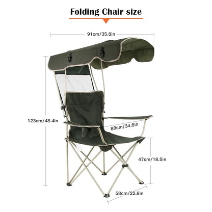 Portable Folding Chair With Canopy - Wholesalus