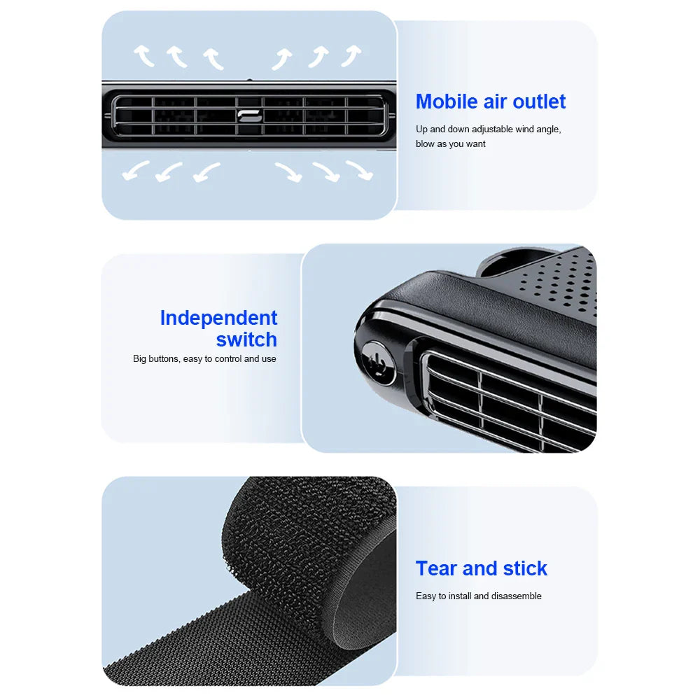 USB Turbo Car Seat Cooling Fan - Wholesalus