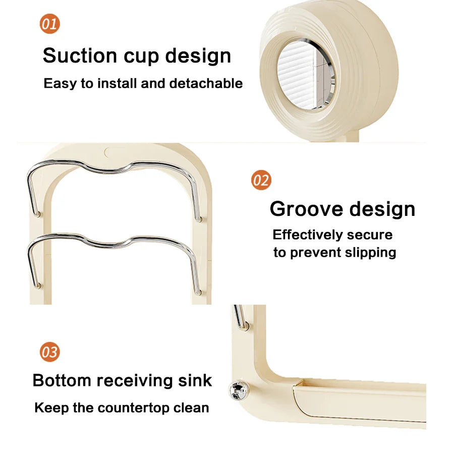 Suction Cup Pot Lid Rack - Wholesalus
