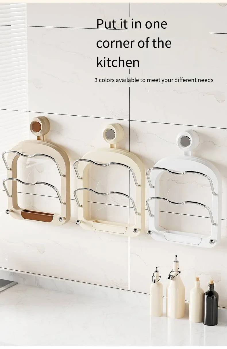 Suction Cup Pot Lid Rack - Wholesalus