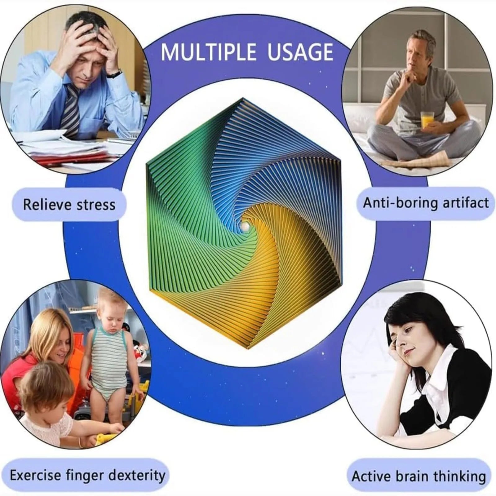 Mini SpiralWave Fidget Illusion - Wholesalus