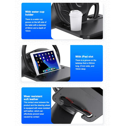2 In 1 Car Steering Dine with Seat Gap Organizer - Wholesalus