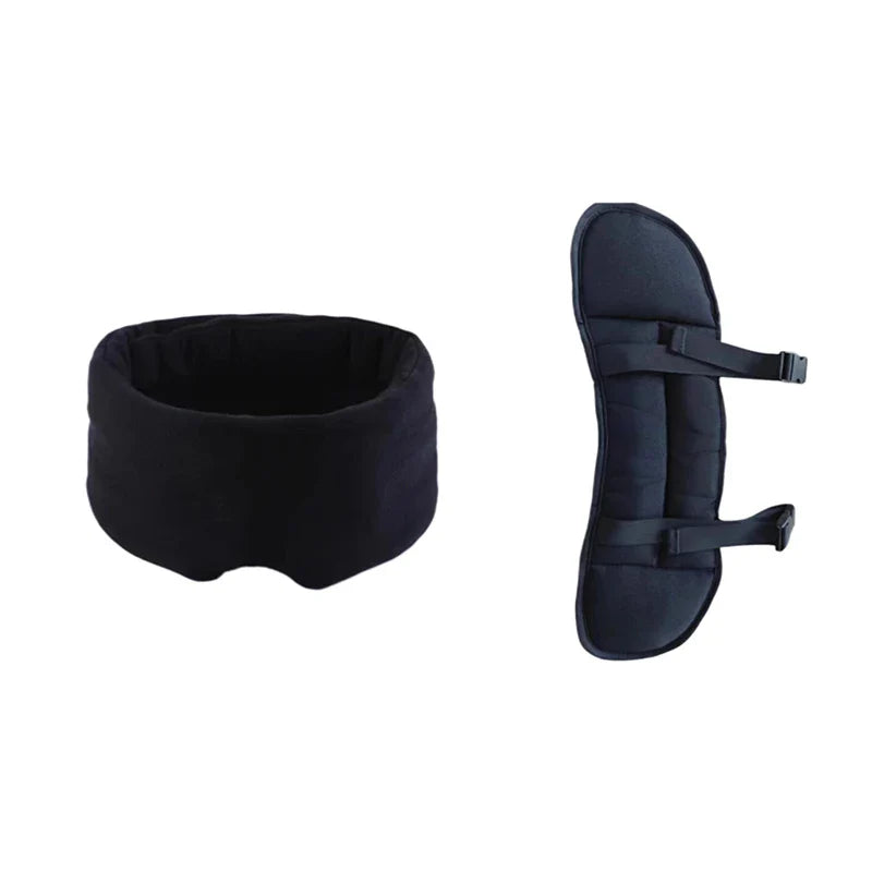 2 in 1 Comfort Headrest Blackout Eye Mask - Wholesalus