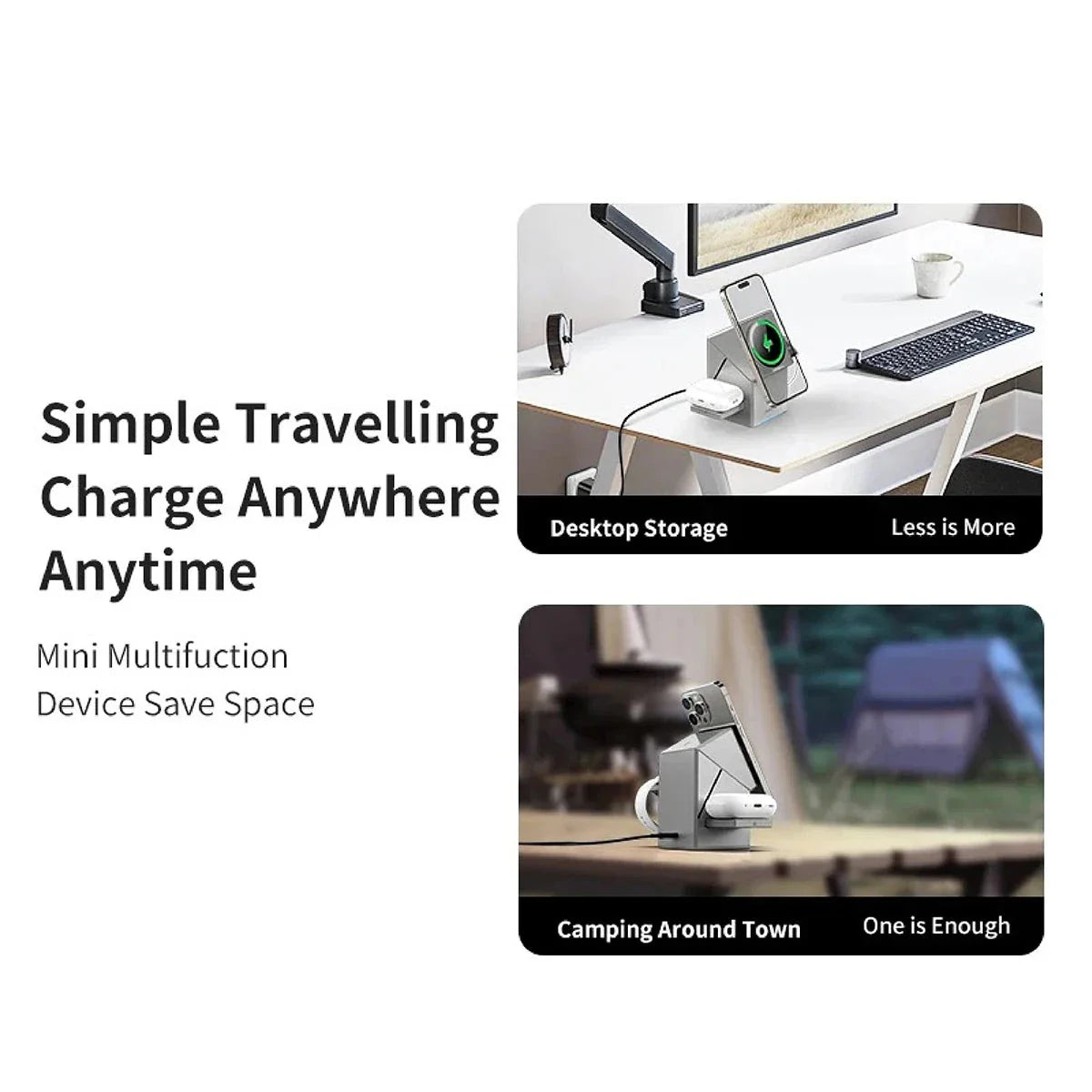 3 in 1 Magnetic Wireless Fast Charger - Wholesalus