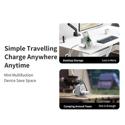 3 in 1 Magnetic Wireless Fast Charger - Wholesalus