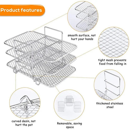 3 Tier Air Fryer Rack - Wholesalus