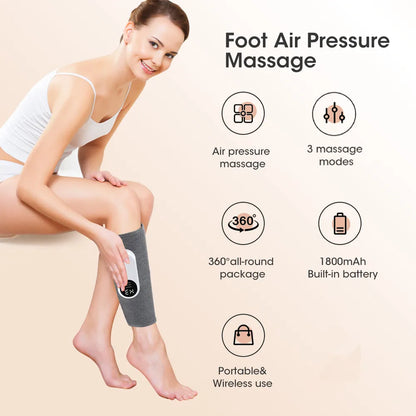 Adjustable Electric Heating Calf Massager - Wholesalus