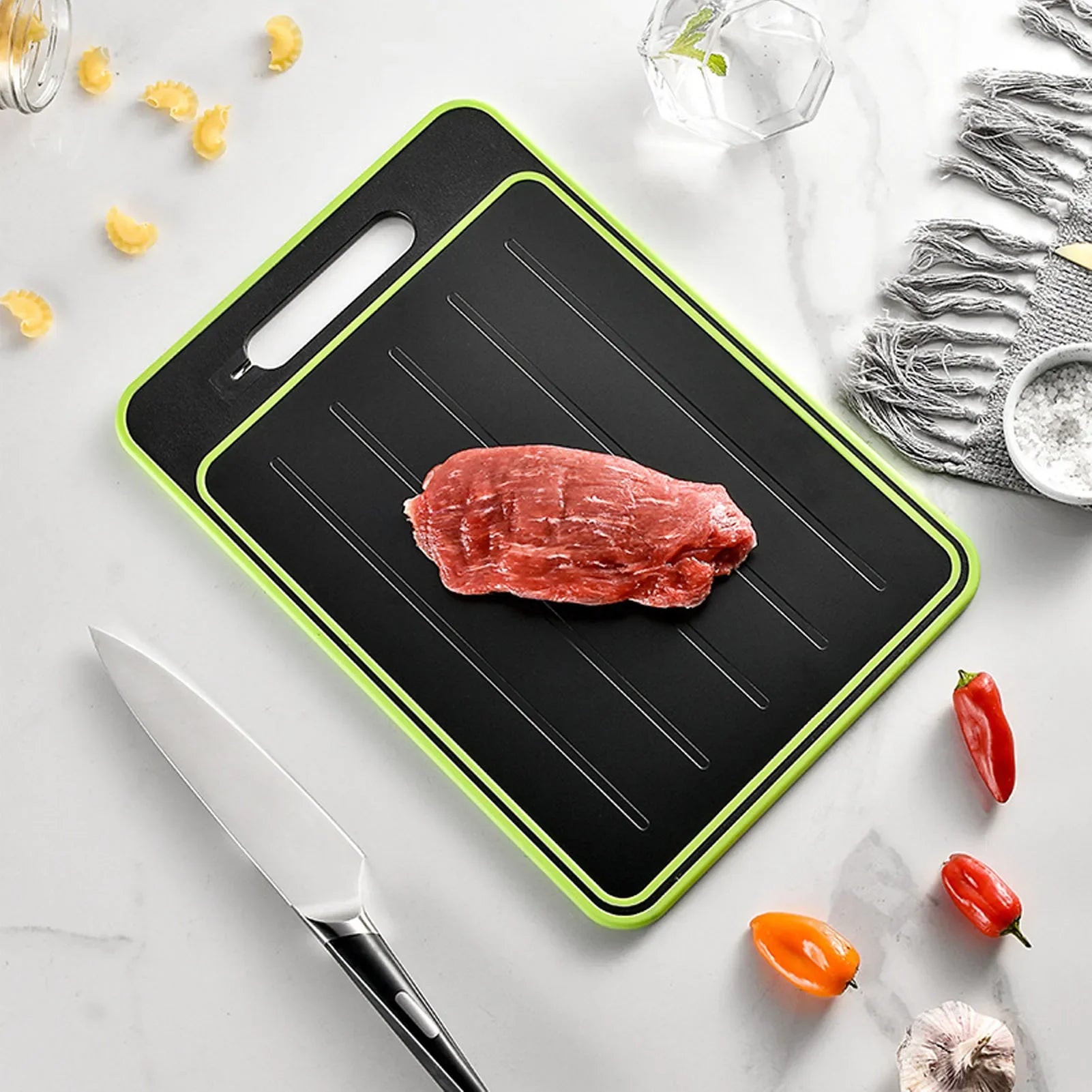 Aluminum Alloy Cutting Board with Knife Sharpener - Wholesalus