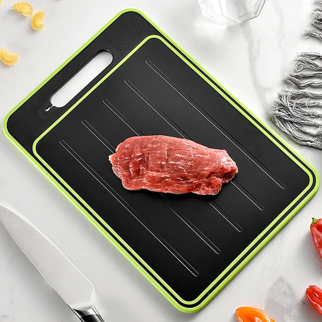 Aluminum Alloy Cutting Board with Knife Sharpener - Wholesalus