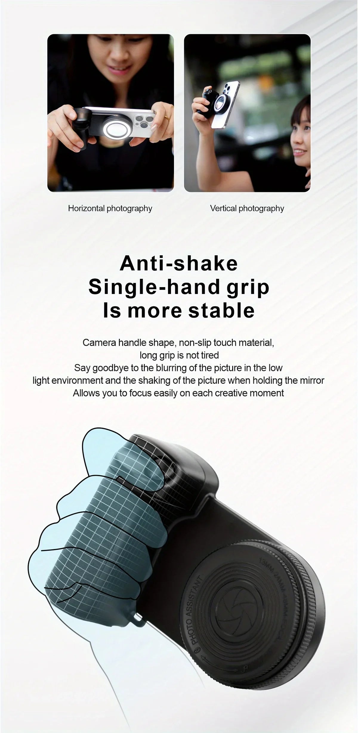 Bluetooth Magsafe Snapgrip with Fill Light - Wholesalus