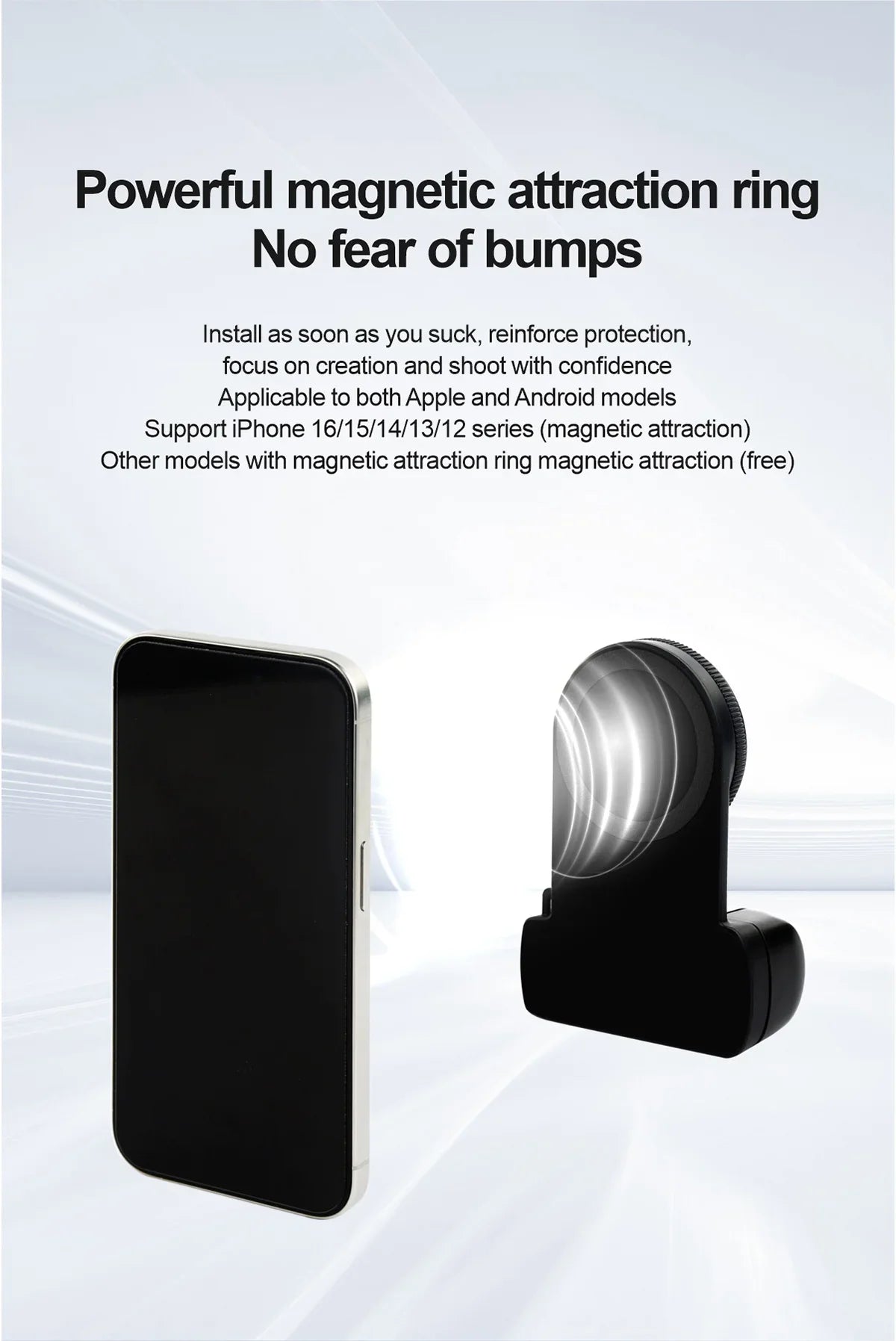 Bluetooth Magsafe Snapgrip with Fill Light - Wholesalus