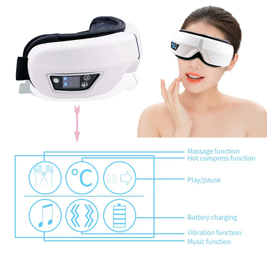 Bluetooth Music Hot Compress Eye Massager - Wholesalus