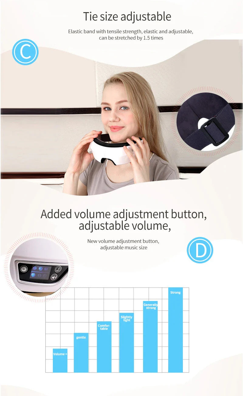 Bluetooth Music Hot Compress Eye Massager - Wholesalus