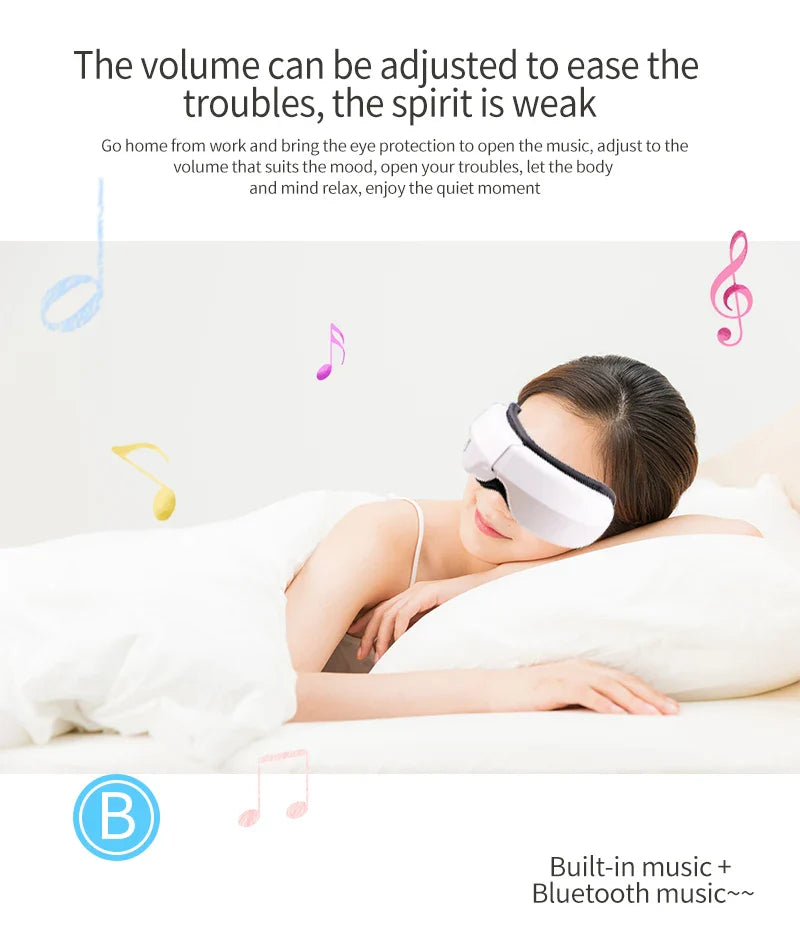 Bluetooth Music Hot Compress Eye Massager - Wholesalus