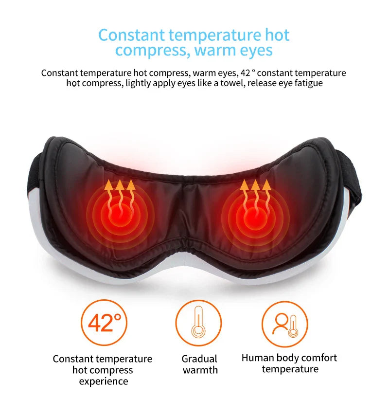 Bluetooth Music Hot Compress Eye Massager - Wholesalus