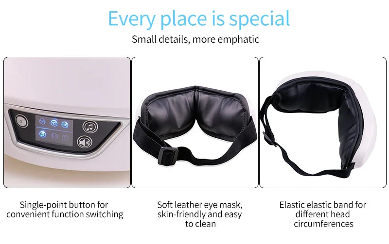 Bluetooth Music Hot Compress Eye Massager - Wholesalus
