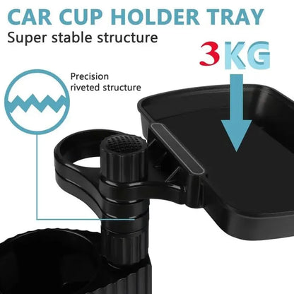 Car Cup Holder with Detachable Tray - Wholesalus