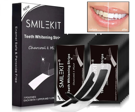 Charcoal Teeth Whitening Strips - 14 Pcs - Wholesalus