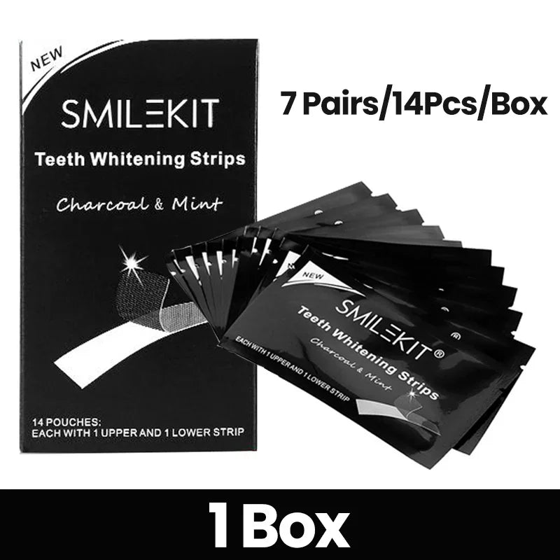 Charcoal Teeth Whitening Strips - 14 Pcs - Wholesalus