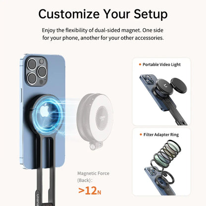 Double-Sided Magnetic Tripod Phone Holder - Wholesalus