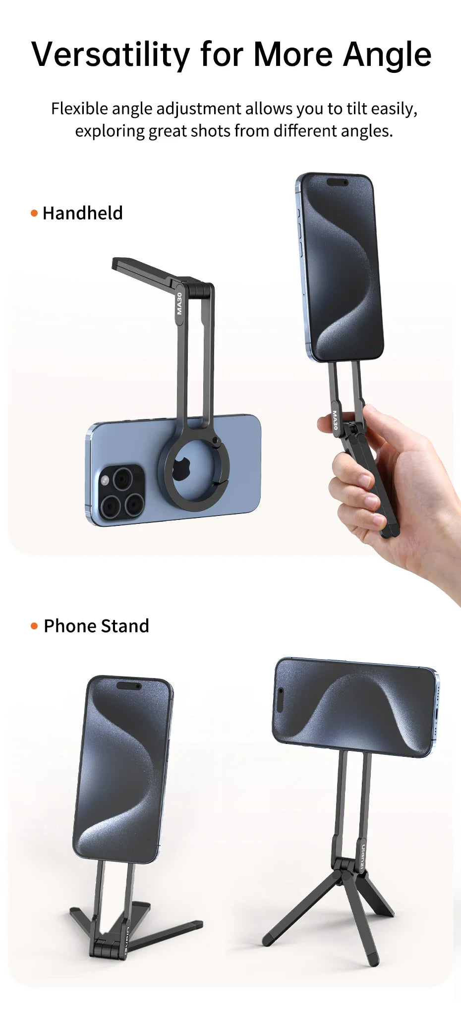 Double-Sided Magnetic Tripod Phone Holder - Wholesalus