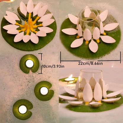 Floating Lotus Candle Holder - 4Pcs - Wholesalus