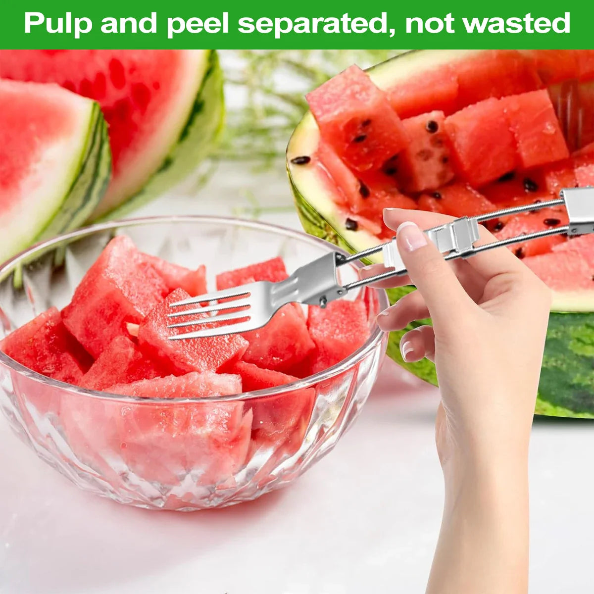 Foldable 2 In 1 Stainless Steel Fruit Slicer - Wholesalus