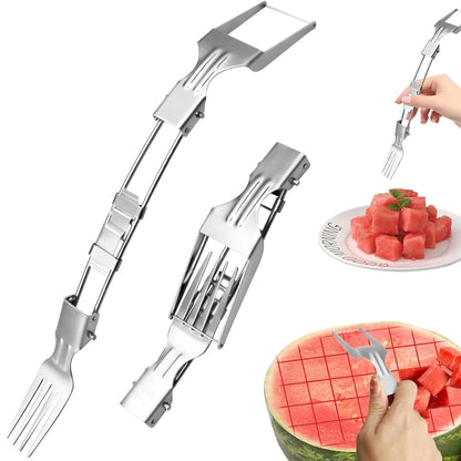 Foldable 2 In 1 Stainless Steel Fruit Slicer - Wholesalus