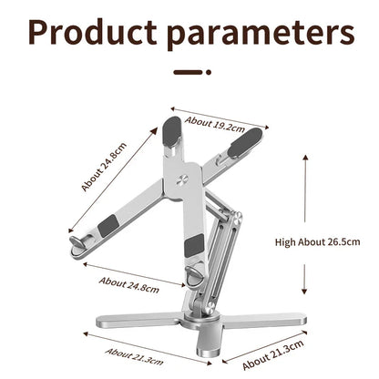 Foldable Aluminum Alloy Rotating Laptop Stand - Wholesalus