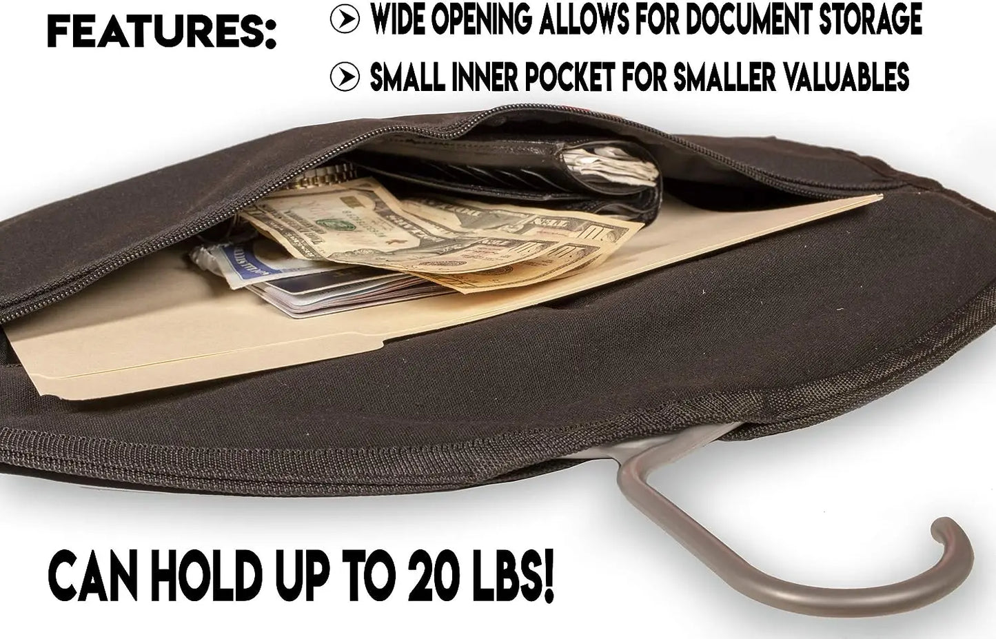 Hidden Hanger Pocket Safe - Wholesalus