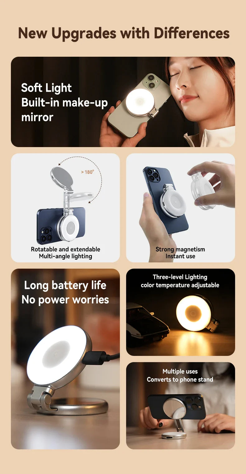 Magsafe Adjustable Selfie Fill Light - Wholesalus