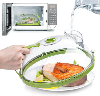 Microwave Splatter Cover With Water Steamer - Wholesalus