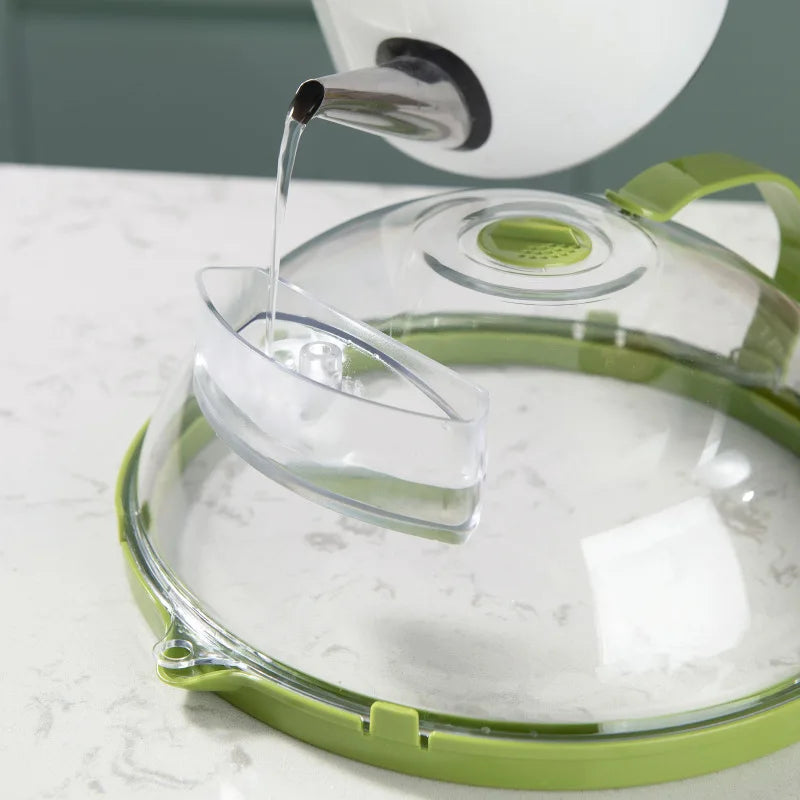 Microwave Splatter Cover With Water Steamer - Wholesalus