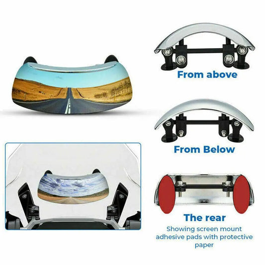 Motorcycle180 Degree Wide Angle Rearview Mirror - Wholesalus