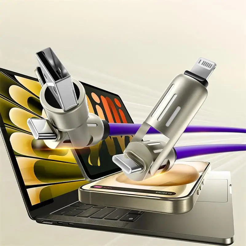 Multi-Functional 4 In 1 Fast Charging Data Cable - Wholesalus