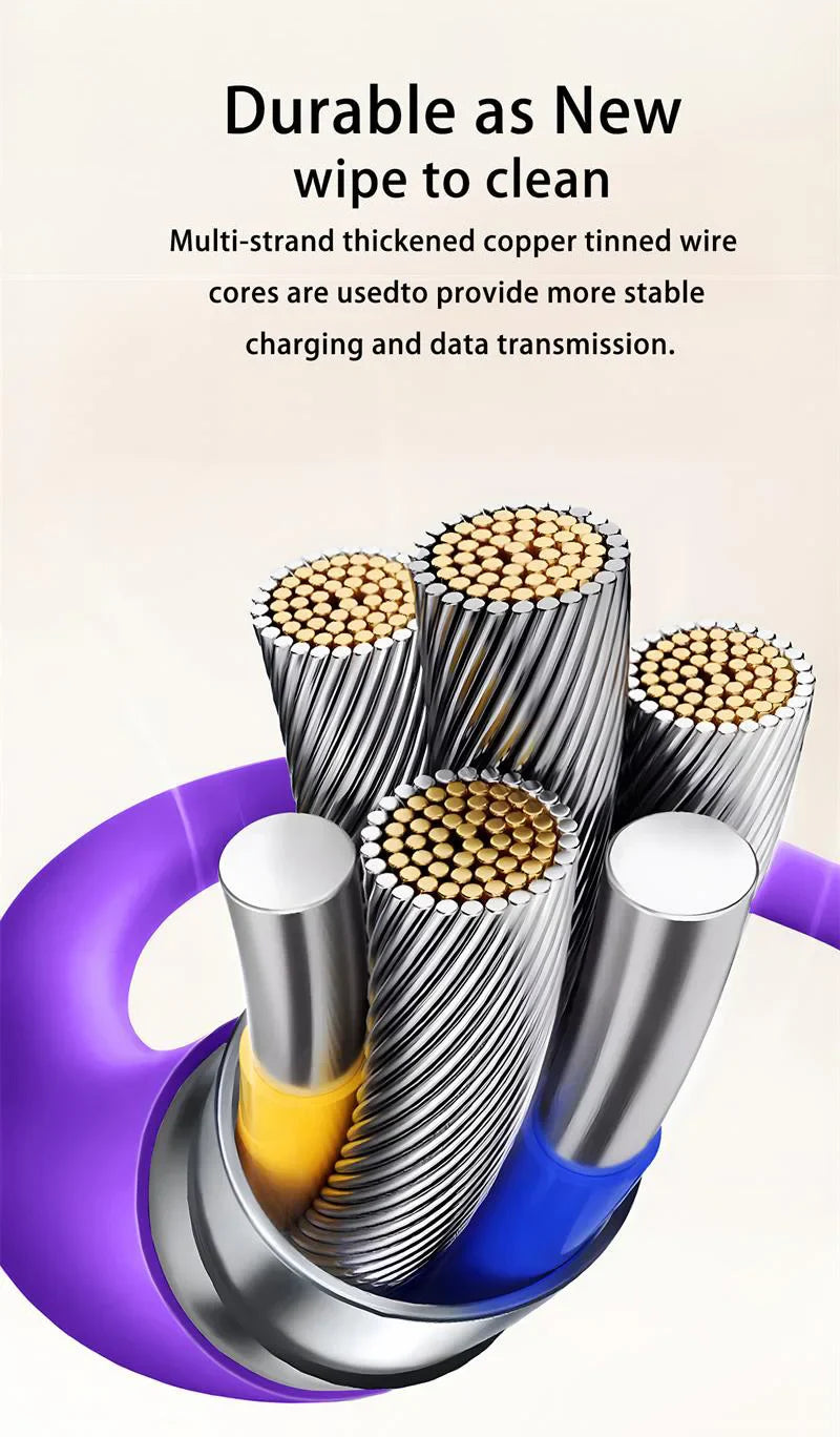 Multi-Functional 4 In 1 Fast Charging Data Cable - Wholesalus