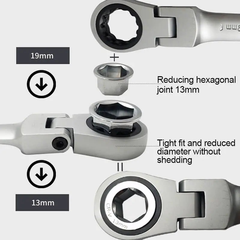 Multi-Functional Double-Ended Ratchet Wrench Set - Wholesalus