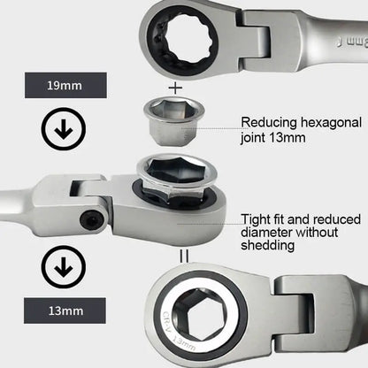 Multi-Functional Double-Ended Ratchet Wrench Set - Wholesalus