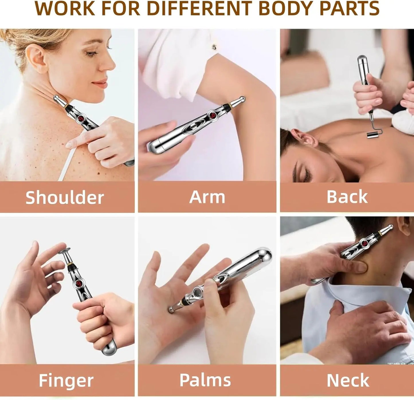 Multifunctional Acupuncture Massage Pen - 5 Heads - Wholesalus