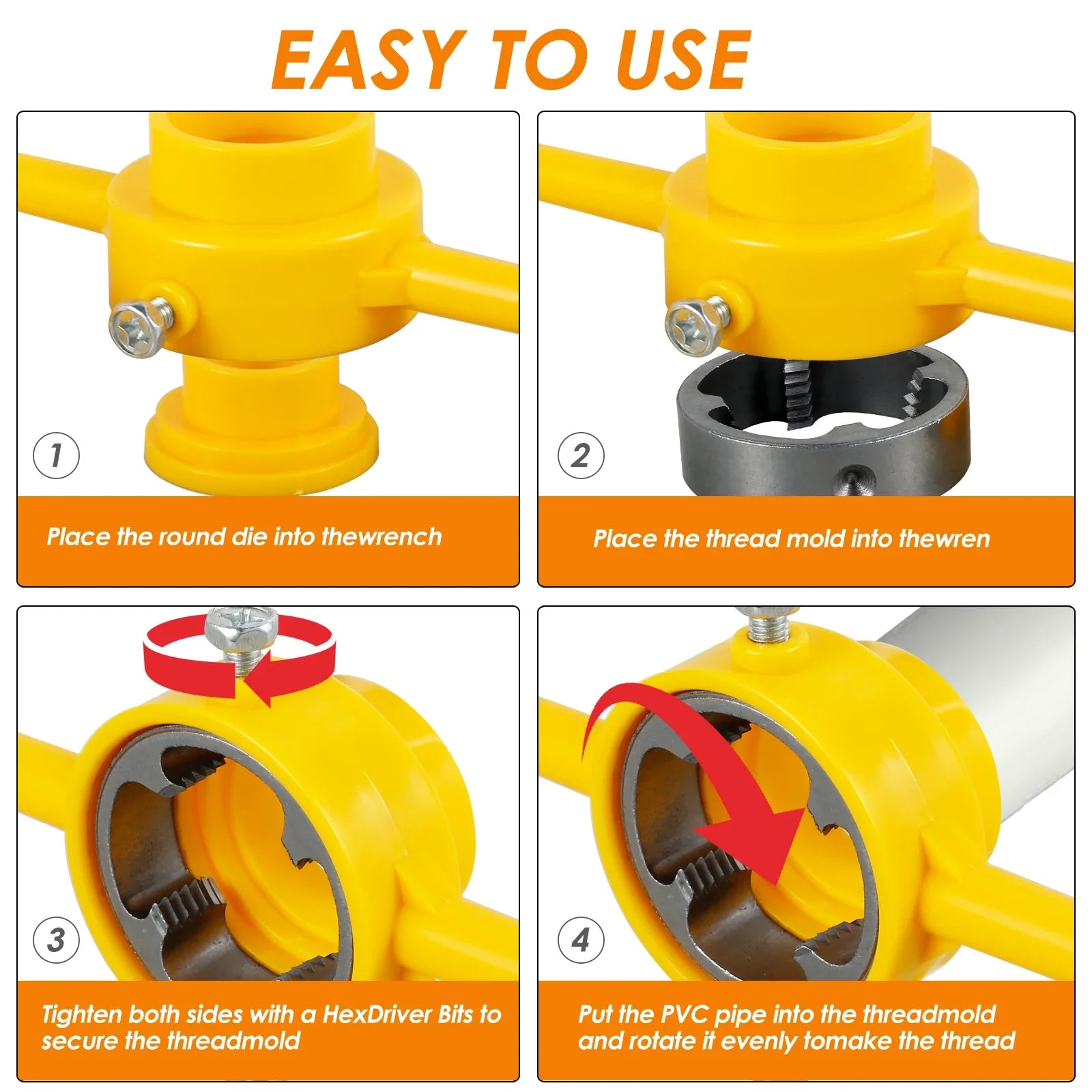 Pipe Threading Tool - 6Pcs - Wholesalus