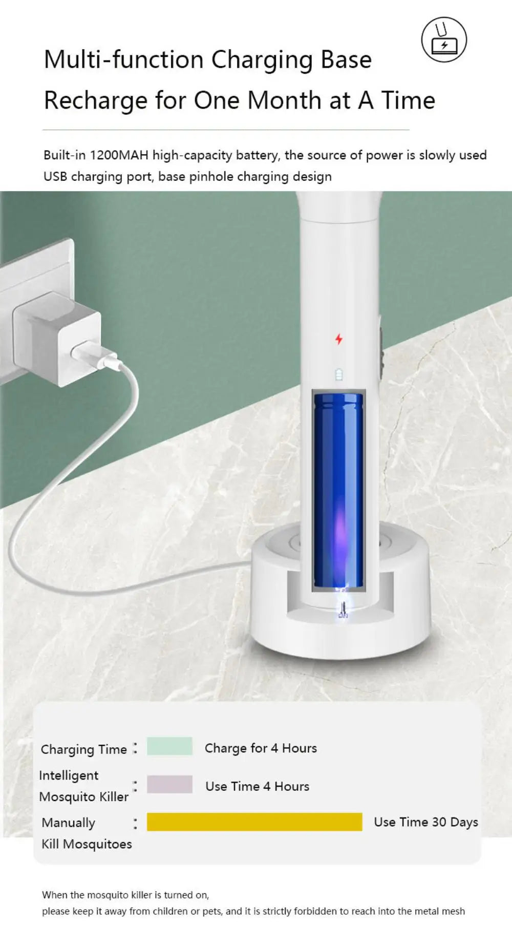 Rechargeable Electric Mosquito Swatter - Wholesalus
