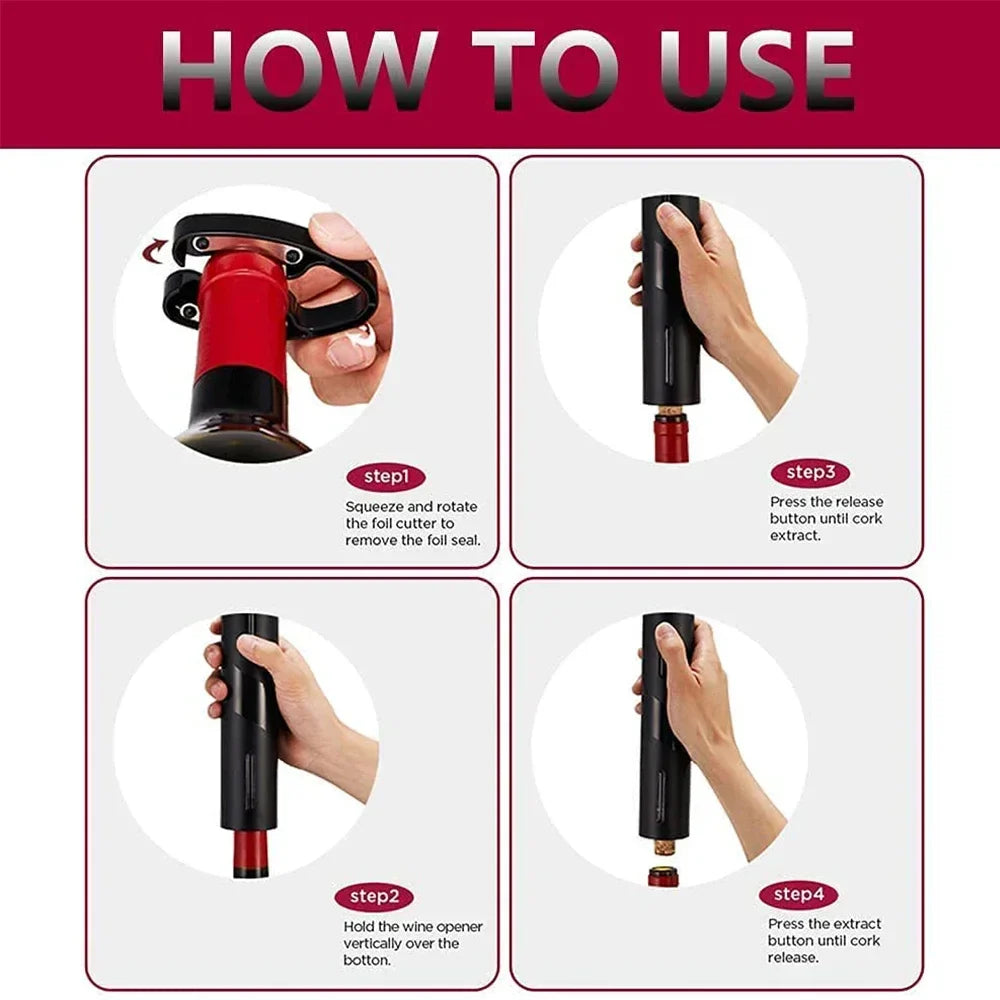 Rechargeable Electric Wine Bottle Opener - Wholesalus